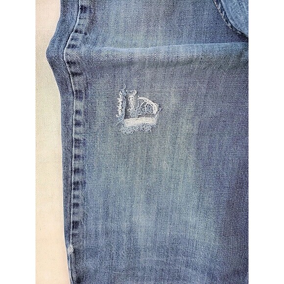 American Eagle Outfitters Jeans Mens 39x32 Baggy Straight High Rise Distressed - Picture 6 of 16